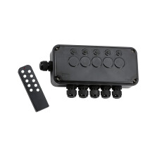 Knightsbridge, Black,OP665GBK Weatherproof IP66 13A 5G Remote Controlled Switch Box
