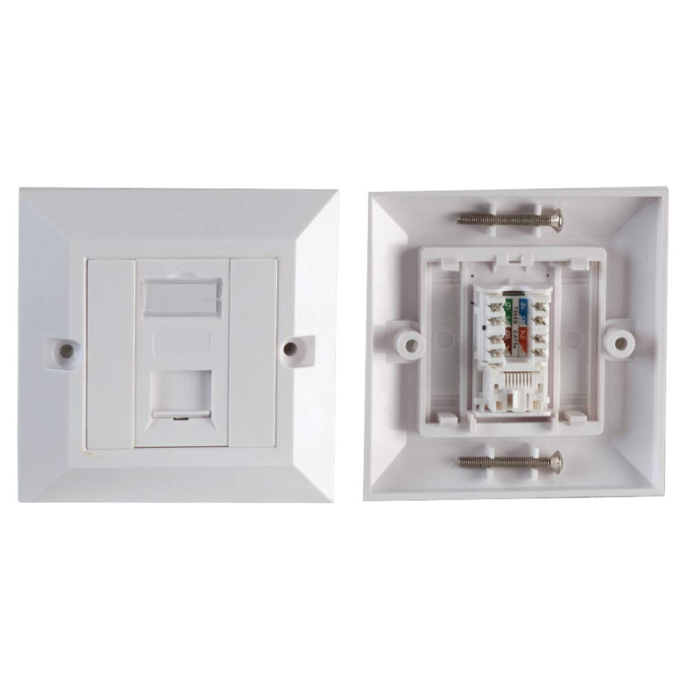 Pro Signal Psg91589 1-Gang Single Rj45 Socket Cat5e Faceplate White 5051259205338