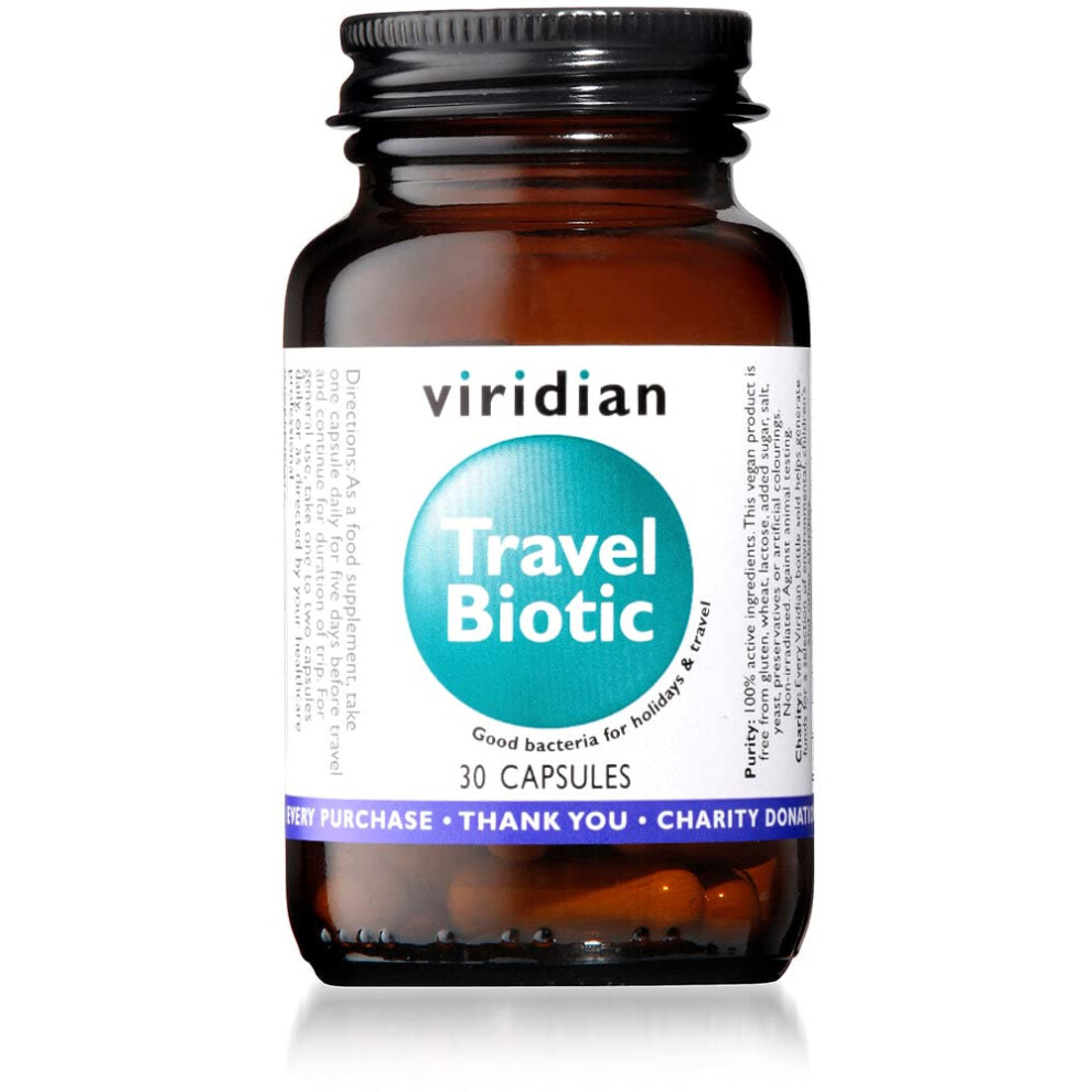 Viridian Travel Biotic 30 X 2 = 60 Capsules with Good Bacteria BBE 08/2027 - Image 6