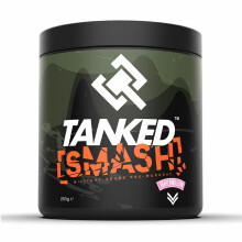 Tanked Smash Pre Workout Powder 250g ? Energy Drink with Creatine Monohydrate ? Improves Focus & Intensity Levels ? 50 Servings (Grape Bubblegum)
