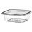 Thali Outlet - 50 x 1000cc Clear Plastic Salad Containers with Hinged Lids Stackable Leakproof Rectangle Boxes 2