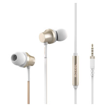 Roxel EF100 Ergonomic Fit In Ear Noise Isolating Earphone, Deep Bass and Rich Vocals with Built in Microphone, Tangle Free Flat Cable in ear Headphone