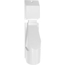 1STec White BT Openreach 101A + Connector Bend No. 4 outdoor cable cover capping protects the wall entry point & gives the underground telephone