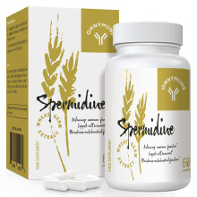 Fermented Wheat Germ Extract - 13 mg spermidine per Capsule - with zinc and thiamine - 60 Capsules (60 Count (Pack of 1))