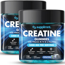 Supplmnt. Creatine Gummies 5000mg Lab-Tested 120ct Max Strength Muscle Growth/Recovery Supplements for Men & Women Creatine Monohydrate Plus B12 and