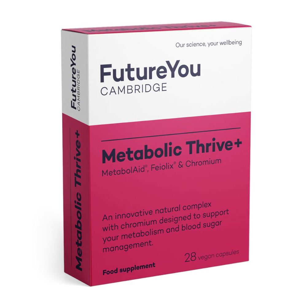Futureyou Cambridge Metabolic Thrive ? Metabolism & Blood Sugar Support With Metabolaid, Feiolix Feijoa Fruit & Chromium ? Vegan, 28 Capsules