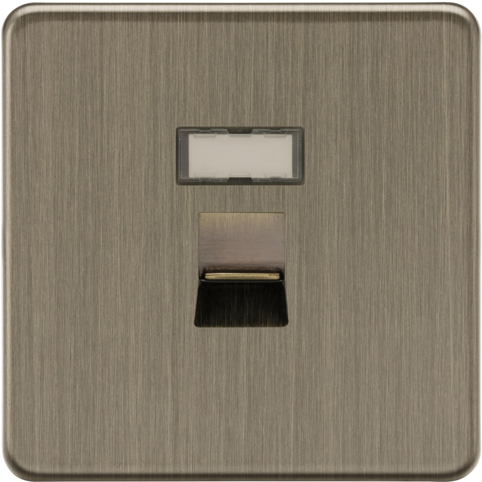 Knightsbridge Rj45 Network Outlet - Antique Brass 5056270850901