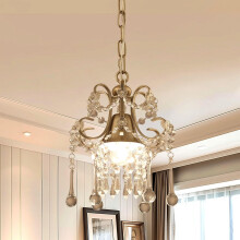 Mini Crystal Chandeliers, Luxury K9 Clear Hanging Crystal Chandelier Light, Pendant Light Ceiling Fixtures for Staircase Hallway Entryway Dining Room