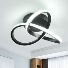 Modern Design LED Pendant Lamp, 20W, Black, Ideal lighting for hallways