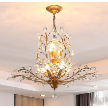 Ganeed Crystal Chandeliers Vintage Pendant Lighting Crystal Chandelier Lighting Fixtures Ceiling Light Fixture for Living Room Bedroom Restaurant Porc