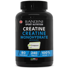 Bandini? Creatine CREAPURE? Monohydrate 240 Tablets - Supplement for Training, Sport, Gym and Pre Workout - 100% Vegan - Based on Creatin Monohydrate