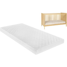 Brillars Classic Foam Travel Cot Mattress, White, 90 x 50 x 7 cm - Fits Joie Kubbie Toddler Bed Eco-Breathable Hypoallergenic NewBorn Sleeper- Cot not