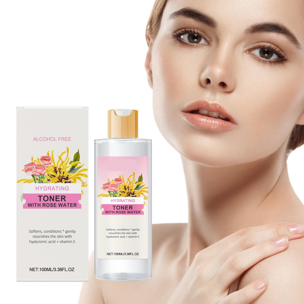 Rose Hydrating Facial Toner 3 Pack for Deep Hydration and Radiant Skin, Moisturizing Toner Set