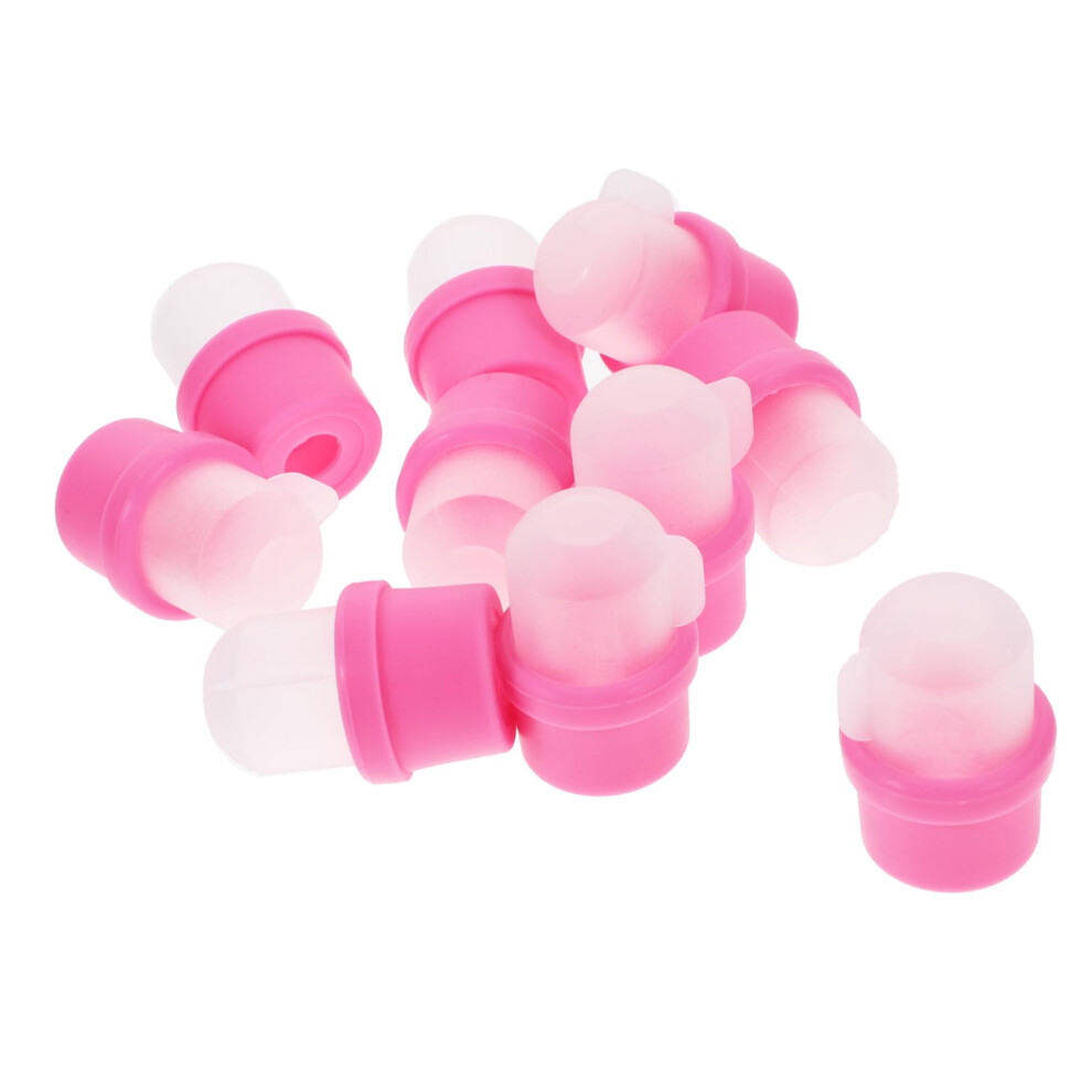 20Pcs Gel Polish Remover Caps Reusable Silicone Soak Off Nail Wraps for Home and Salon Use