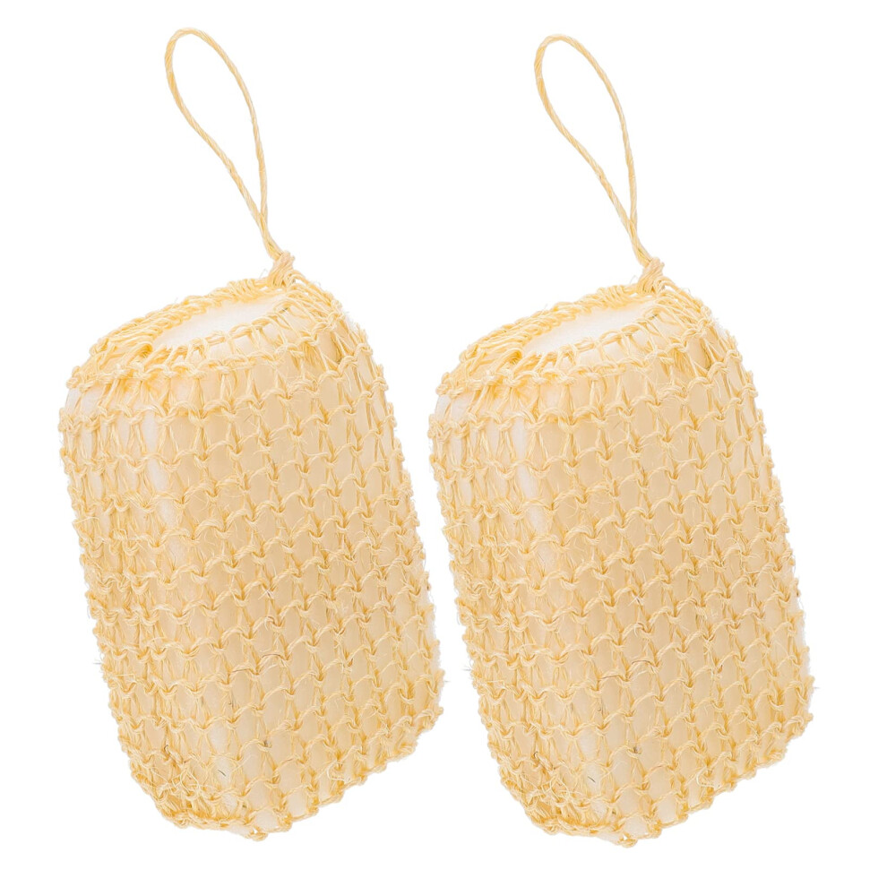 Loofah Body Scrubber Set, Natural Sisal Exfoliating Bath Sponge for Gentle Skin Renewal, 2pcs