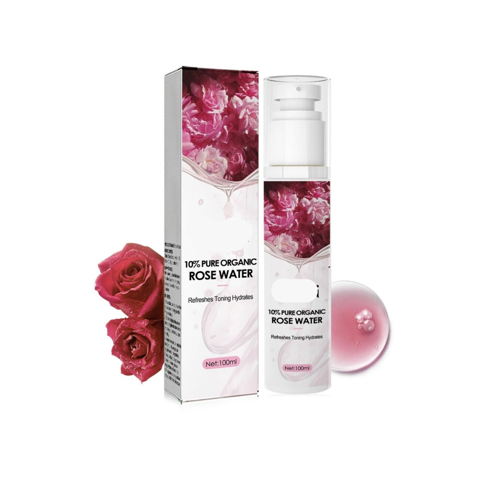 Rose Water Toner Set  Deep Hydration Face Hydrating Spray, Brightens Skin and Tightens Pores (3PCS)