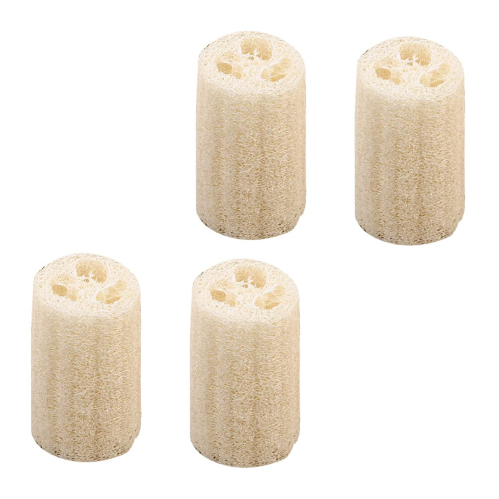 4pcs Natural Loofah Bath Brush for Deep Exfoliation and Full Body Reach in Shower