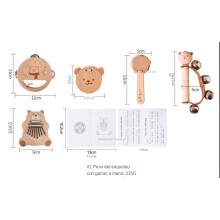 (Juego de 5 piezas de música y pulgar Piano) Paquetes de instrumentos musicales de madera educación temprana