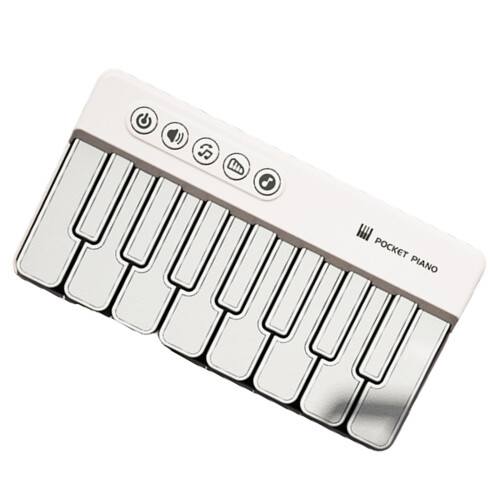 Jouet de piano éducatif multifonctionnel pour stimuler-Blanc