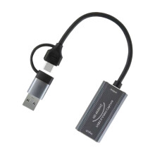 4K60Hz Video Capture Card Metal Body Plugs & Play Suitable-Gray