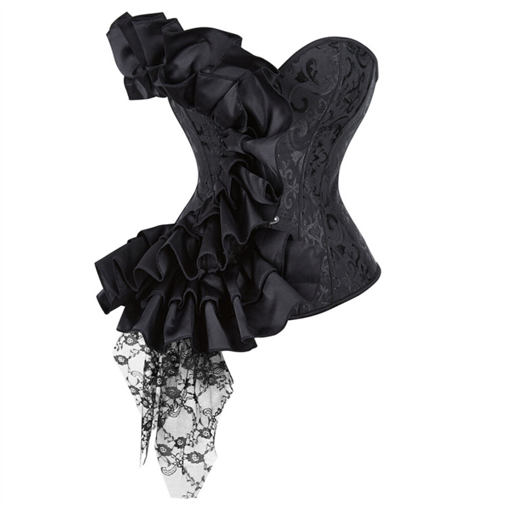 Royal Styles Lace Bustier Ruffle Corset Shapewear For Women-XXL