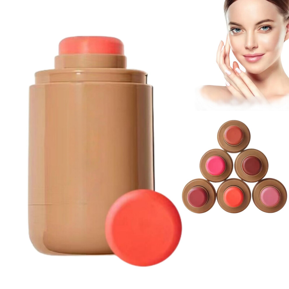 Cream 3In1 Blush Stick For Cheeks Lips Eyes, Hydrating Buildable Color, Longlasting, 0.18 Oz, Shade 4#