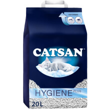 Catsan Hygiene Plus Cat Litter White, 20L | High Quality & Durable Pro