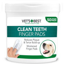 Vet's Best Dental Care Finger Wipes,Reduces Plaque & Freshens Breath,