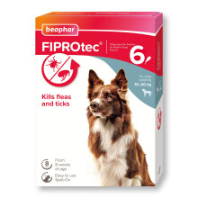 Beaphar - FIPROtec Spot-On for Medium Dogs (10– 20kg) - Kills Fleas &