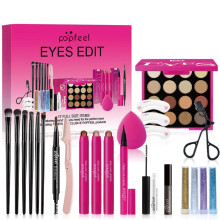Makeup Kit for Teens with 16 Color Eyeshadow Palette Set, Brushes and Waterproof Long Lasting Wear