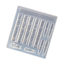 Nail Art Silicone Mold with Butterfly Embossed Patterns for 3D Acrylic Nail Design and Crafting