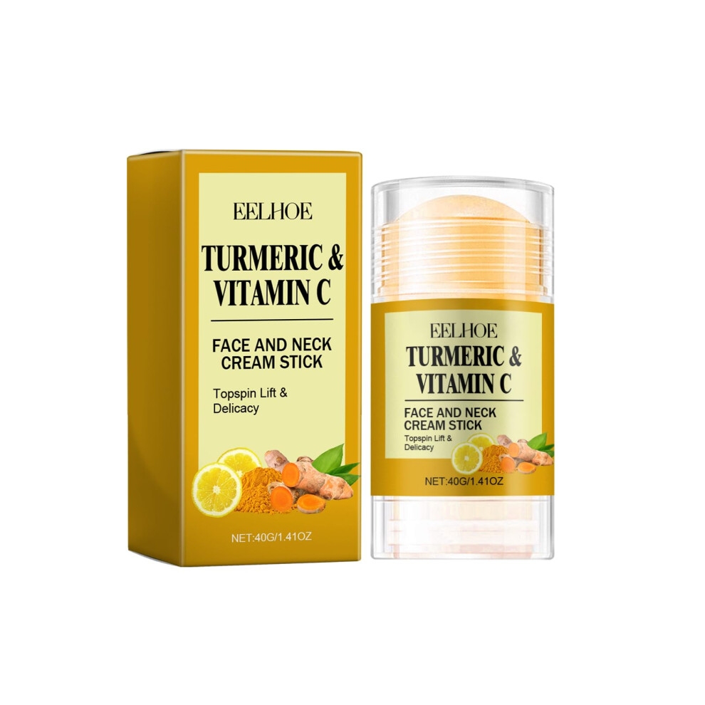 Cream Turmeric Face Stick With Vitamin C For Brightening And Firming, Hydrating Neck And Face 1.41Oz