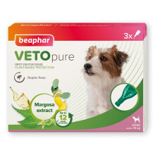 Beaphar – VETOpure Flea Spot On for Dogs under 15kg, 3 pipettes – Plan