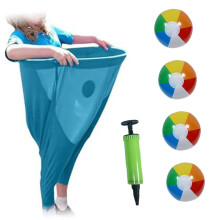 Funny Granny Pants Yard Game Set with 4 Balls Freaky Party-Blue