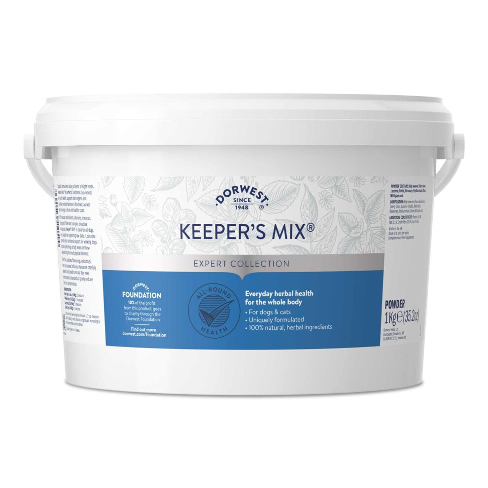 Dorwest Herbs Dorwest Keeper's Mix, 1Kg, Herbal Health Supplement For Dogs And Cats,