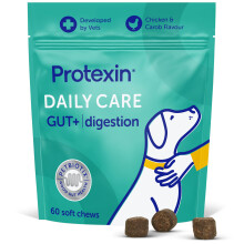 Protexin Daily Care Gut+ Digestion | 60 Probiotic Dog Chews, Chicken a