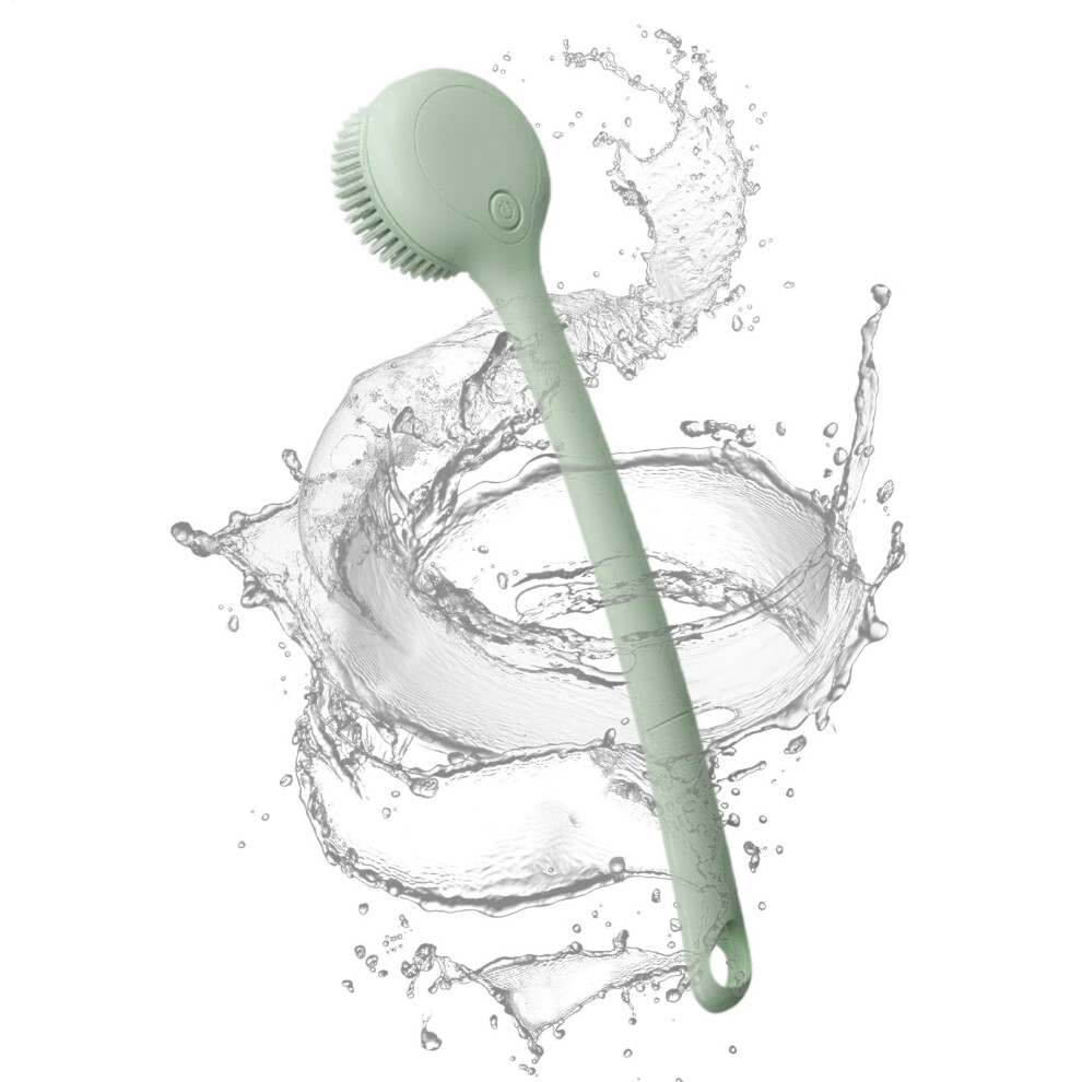 Electric Bath Brush Rechargeable Waterproof Body Scrubber with Soft Silicone Heads and 4 Modes