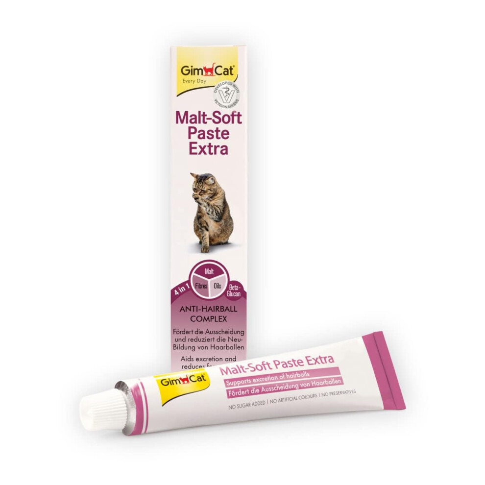 New Gimcat Malt-Soft Paste Extra - This Anti-Hairball Cat Snack Aids Passa