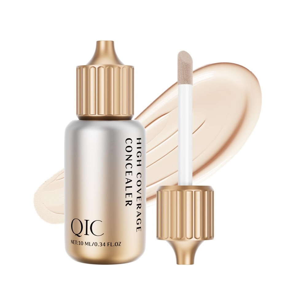 Dark Full Coverage Hydrating Concealer For Circles And Blemishes, Waterproof Matte, Porcelain Shade