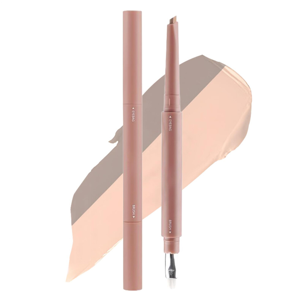 Under Eye Highlighter Stick 2.5g TwoColor Creamy Smooth Glide Eyeshadow Pen for Bright Glow