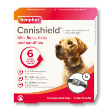 Beaphar - Canishield Medicated Flea & Tick Collar for Large Dogs - Ki