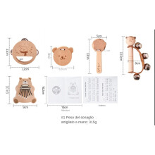 (Set da 5 pezzi per pianoforte con pollice musicale) Pacchetti di strumenti musicali in legno educazione precoce