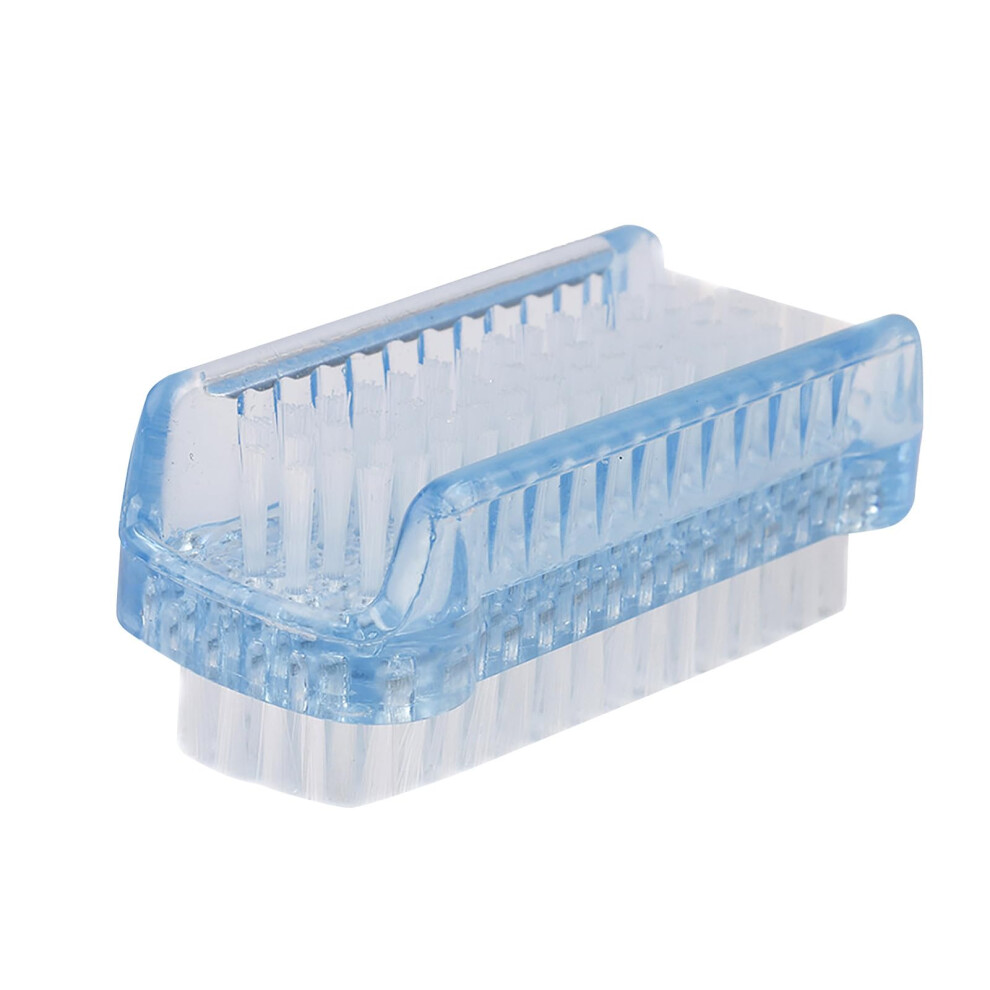 Blue Nail Cleaning Brush Dualsided Soft Bristles For Fingernails And Toenails Ergonomic Grip