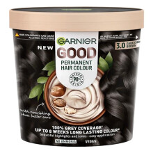 3 x Garnier Good Permanent Hair Colour 3.0 Dark Chocolate Brown