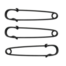 10pcs Large Safety Pins 4 Inch Heavy Duty Metal Blanket Pins for Sewing Quilting Crafts Black