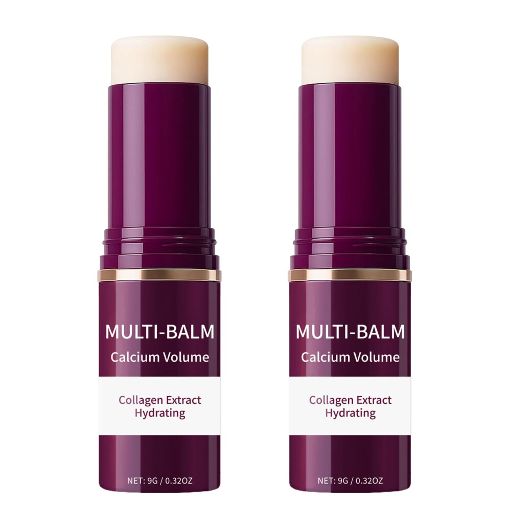 Wrinkle Balm Stick with Collagen Multi Balm for Face and Neck, Deep Hydration and Firming, 2Pcs