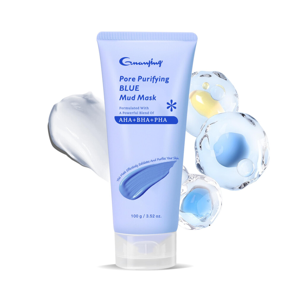 Blackhead Remover Mask with AHA BHA PHA, Deep Pore Cleansing Clay Mask, 3.52 oz for Face