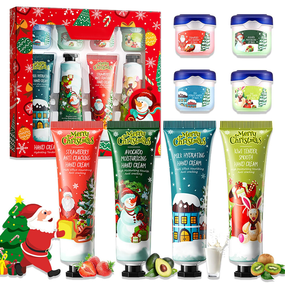 Christmas Hand Cream Set with Lip Balm, Deep Hydration Travel Size Holiday Skincare Gift for Women-image-OPC-PQNDD77-NEW