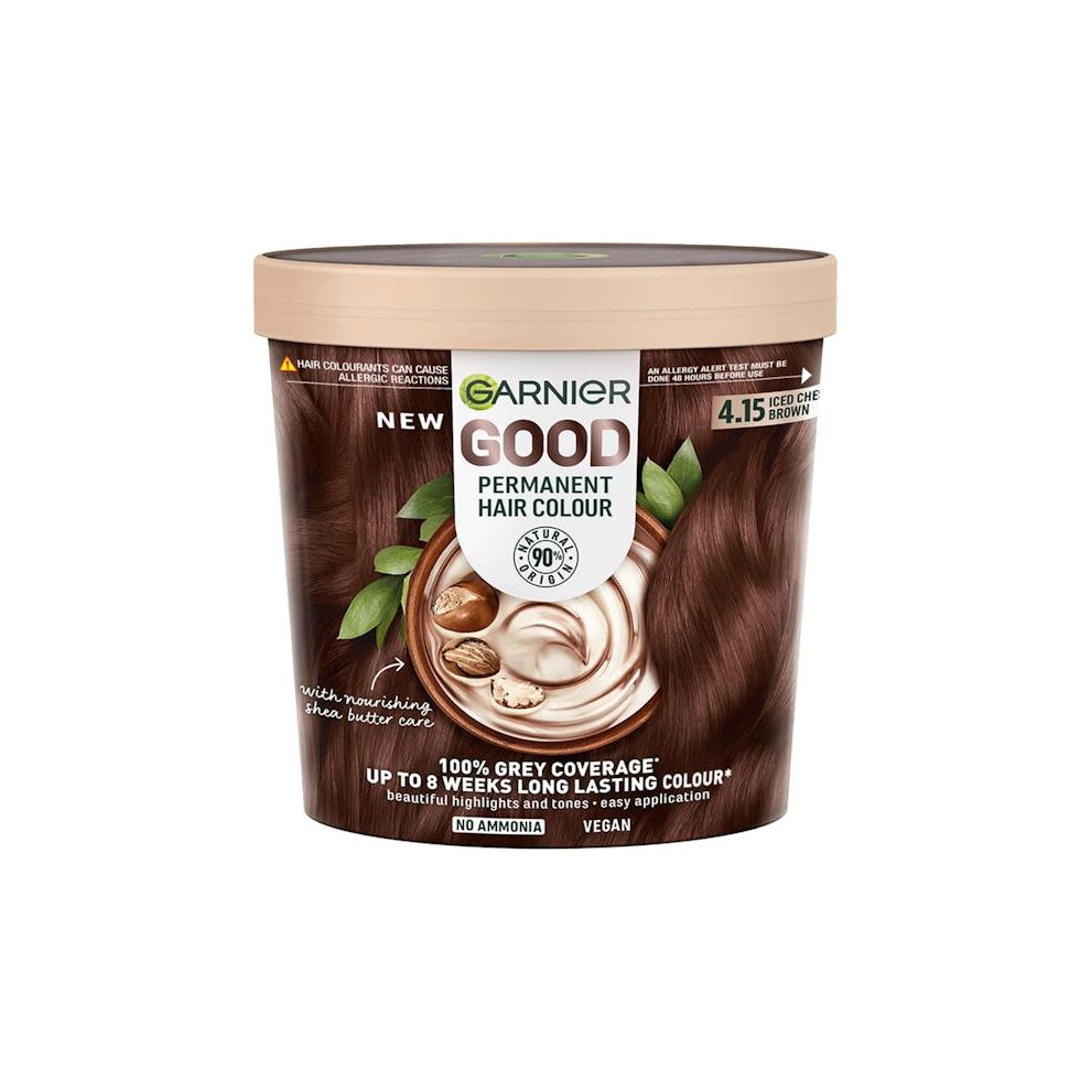 Garnier 3 X Good Permanent Hair Colour 4.15 Iced Chestnut Brown