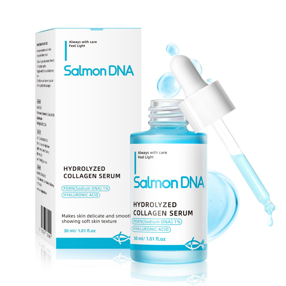 Pdrn Serum With Dna And Hyaluronic Acid, Deep Hydration Antiaging Face Serum 30Ml Salmon